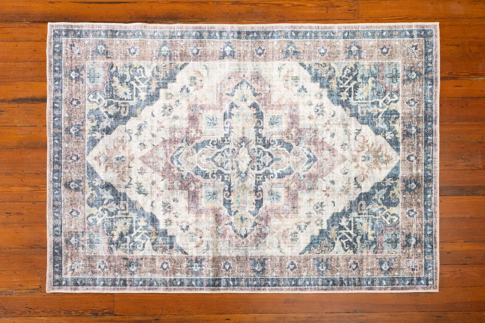 Elise Wine/Navy/Tan rug