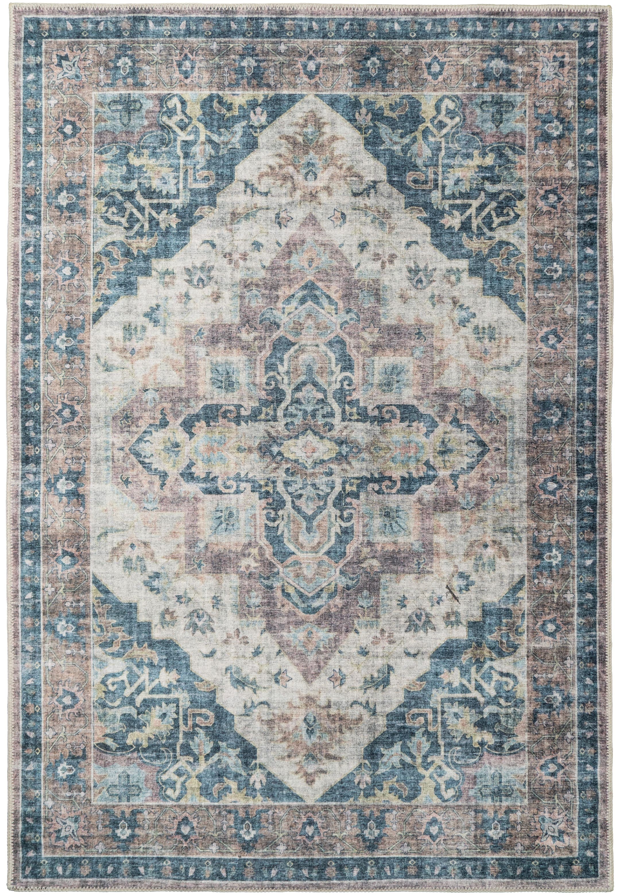 Elise Wine/Navy/Tan rug