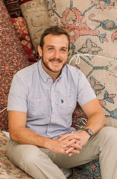 Brandon Talanehzar, founder of New Belgium Rug Company