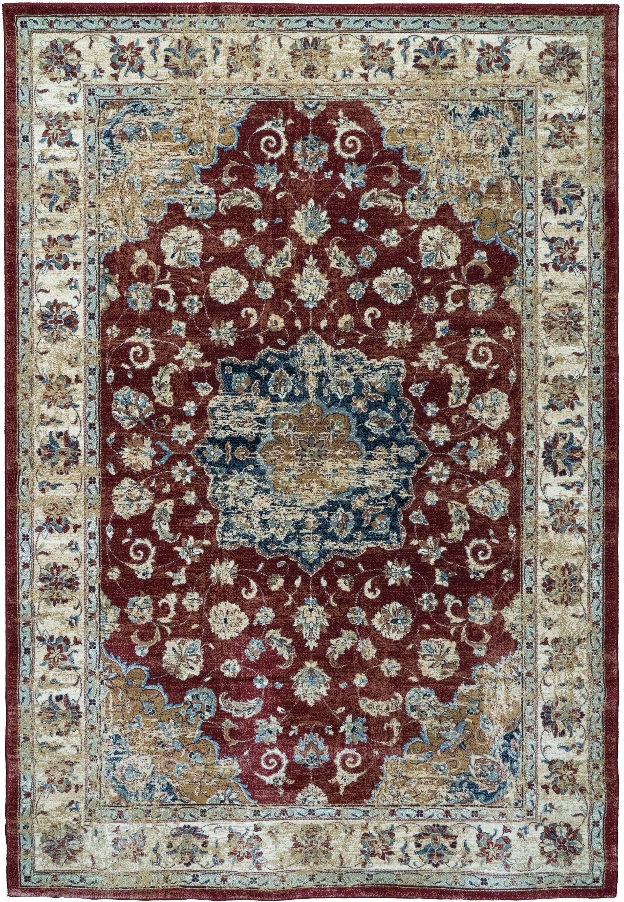 Ancient Garden Red/Ivory rug