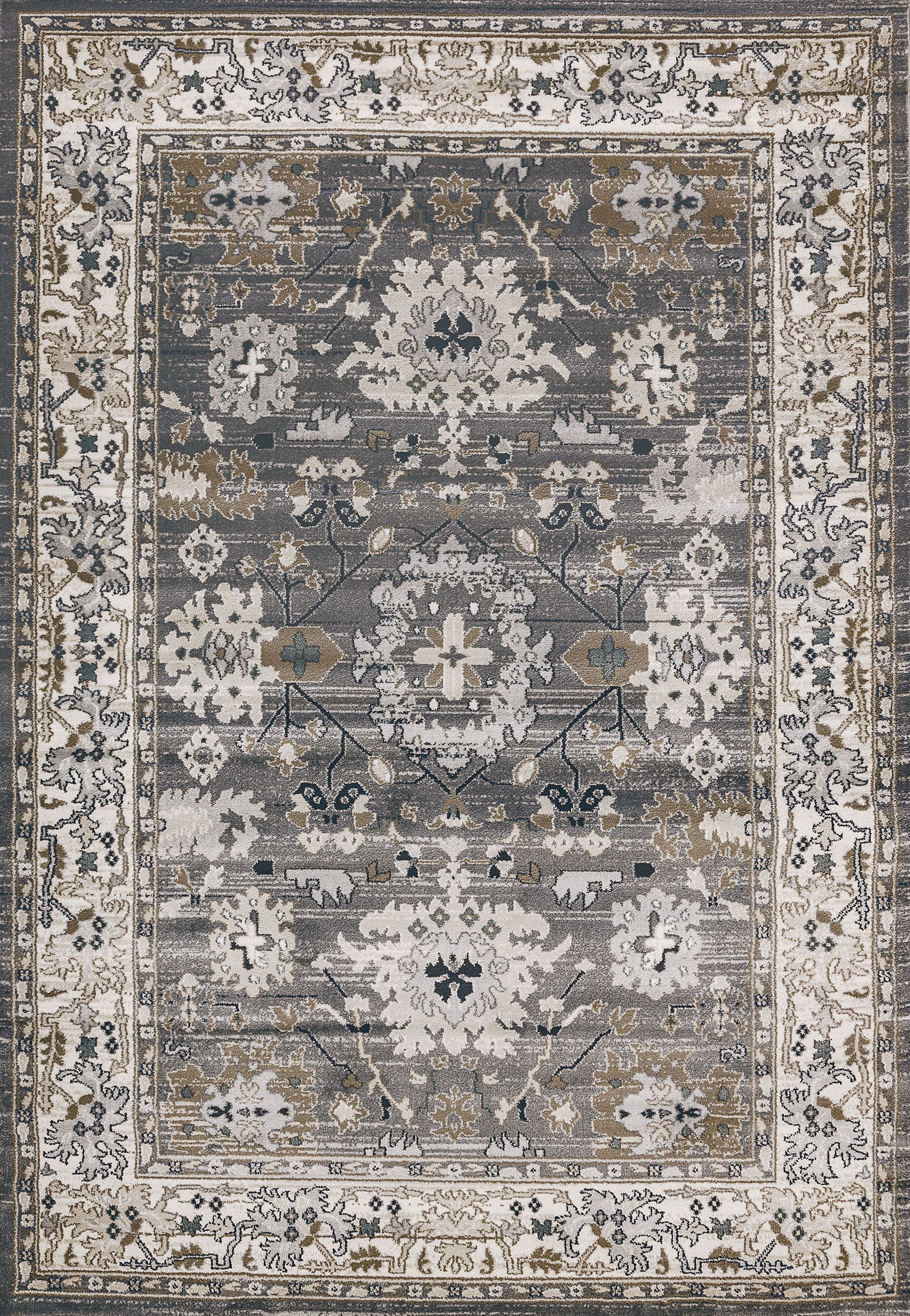 Yazd Grey/Ivory rug
